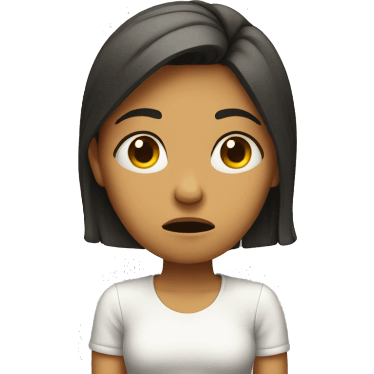 dissatisfied girl emoji