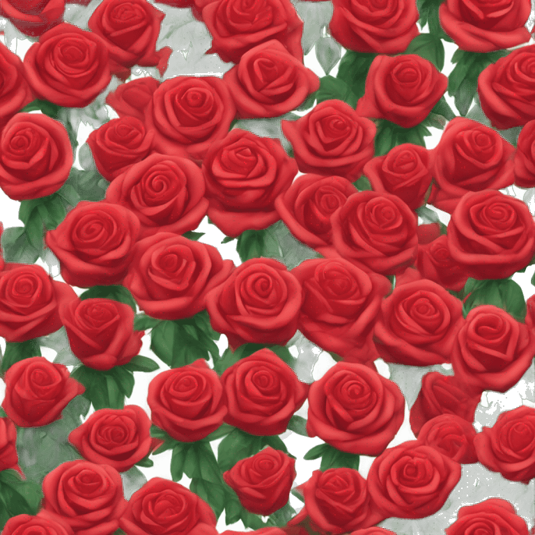 A large bouquet of red bush roses emoji