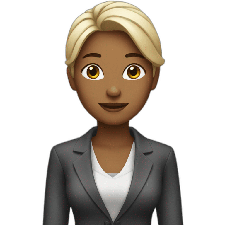 Business woman half body emoji