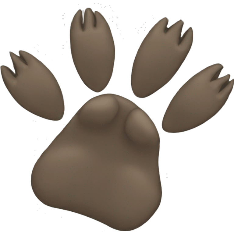 The paws of a wolf emoji