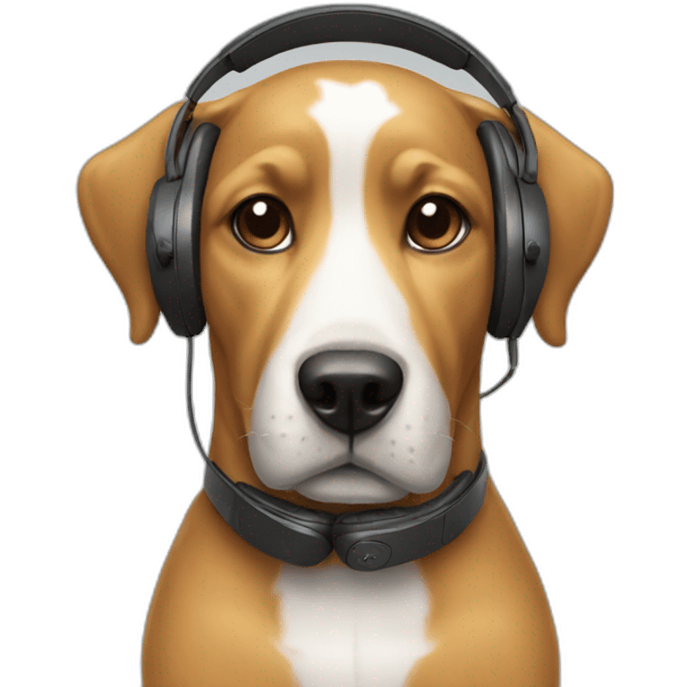 dog with headphones  emoji