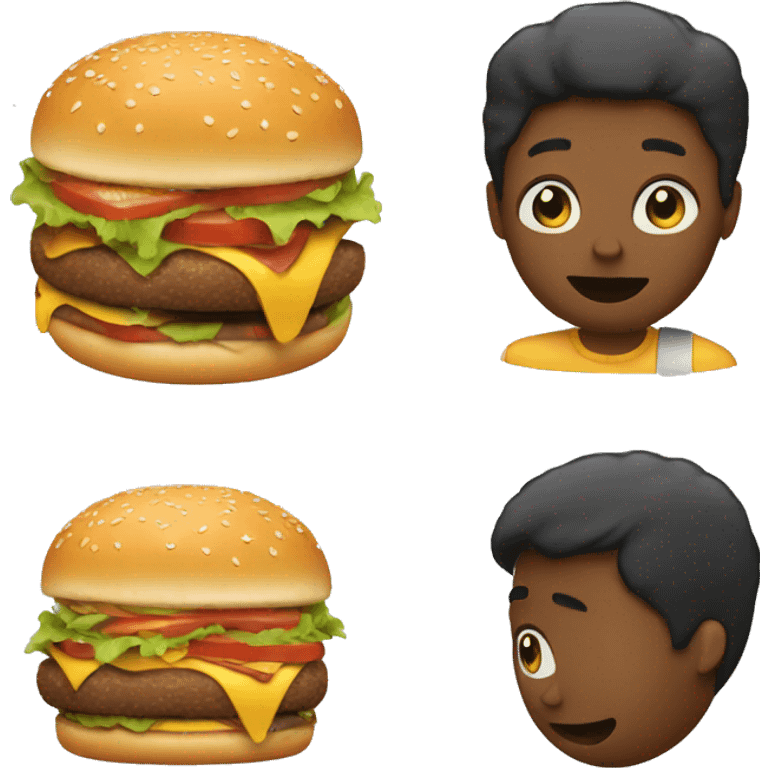 someone eating a burger emoji