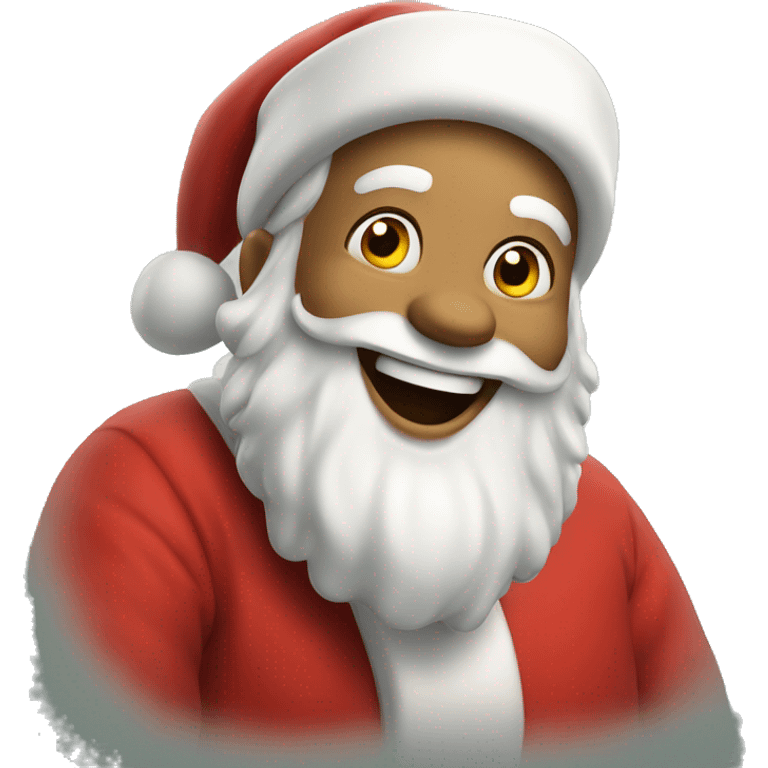 Laughing Santa  emoji