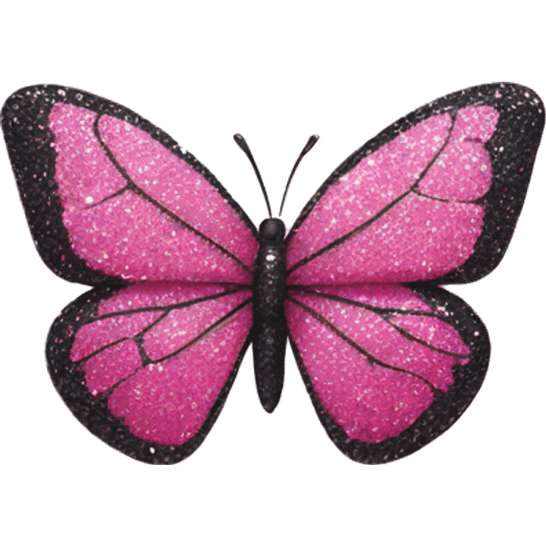 Pink Glitter butterfly emoji