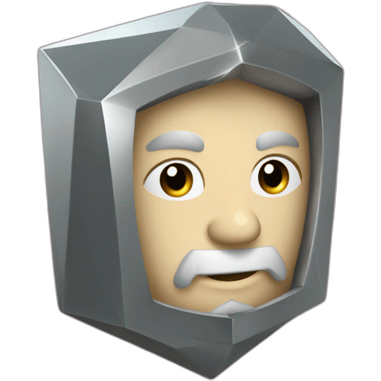 Chevalier cubique en diamant emoji