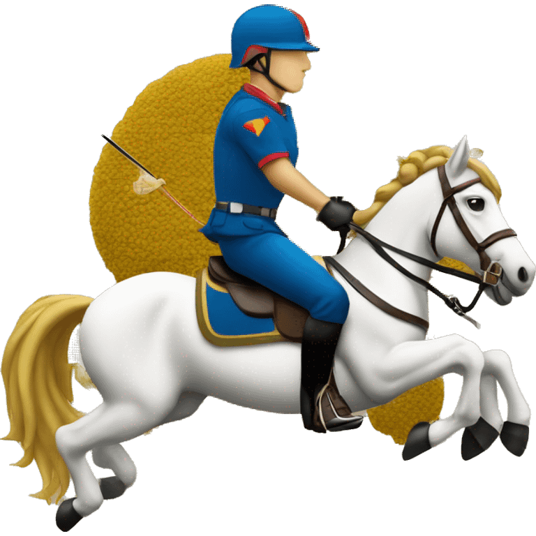 Polo logo but a soldier is riding the horse emoji