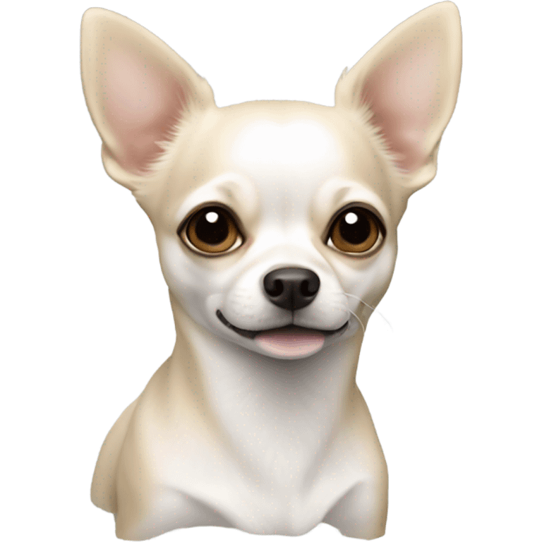 white realistic chihua emoji