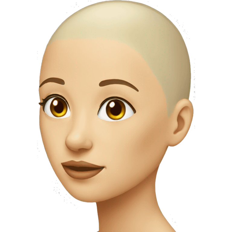 bald female face seen from side emoji