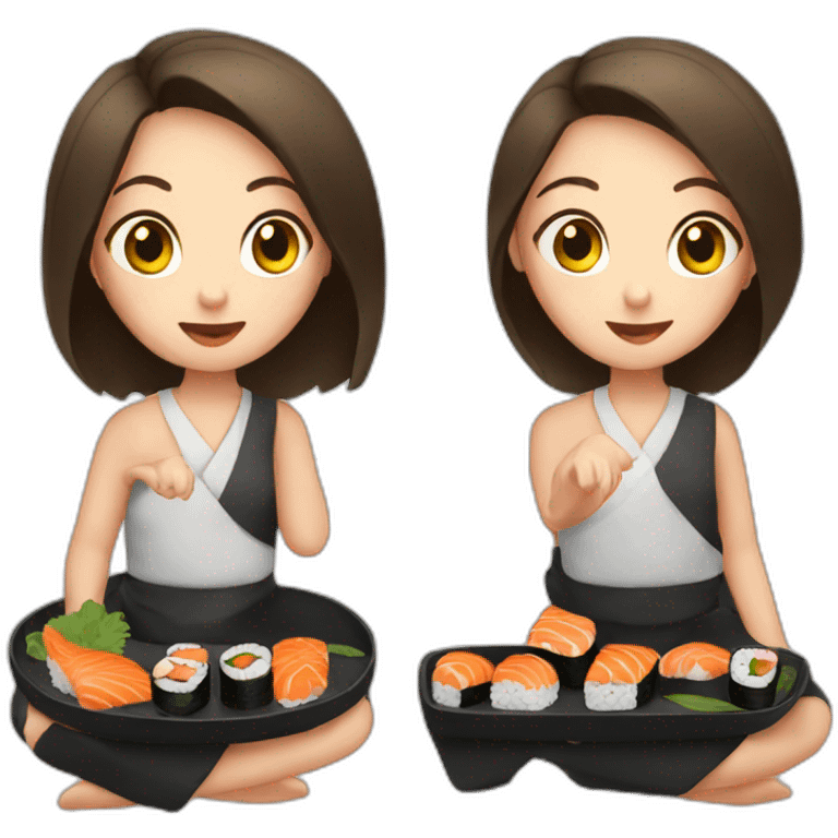 girl eat sushi emoji