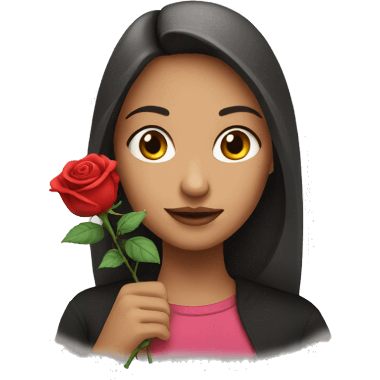 girl with a rose emoji