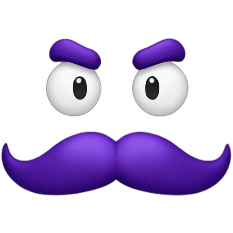 mario face with waluigi mustache emoji