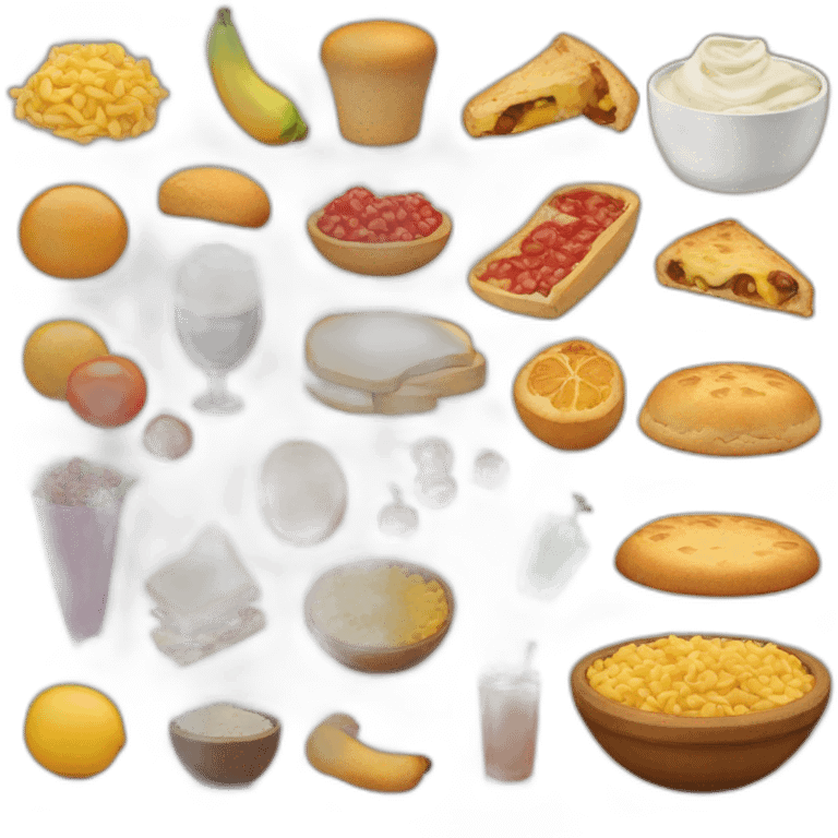 list with food emojis emoji