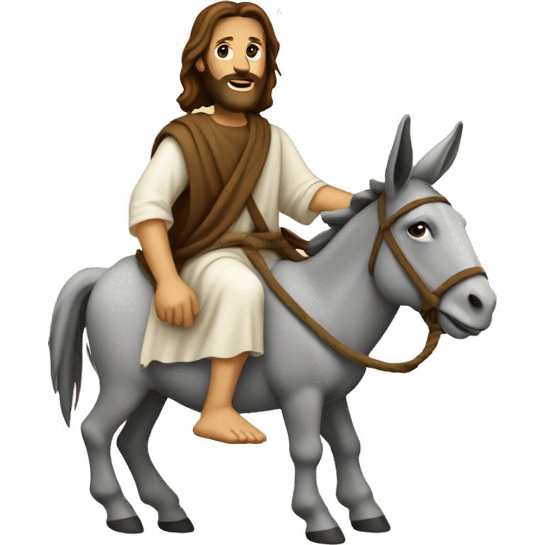 Jesus on a donkey emoji