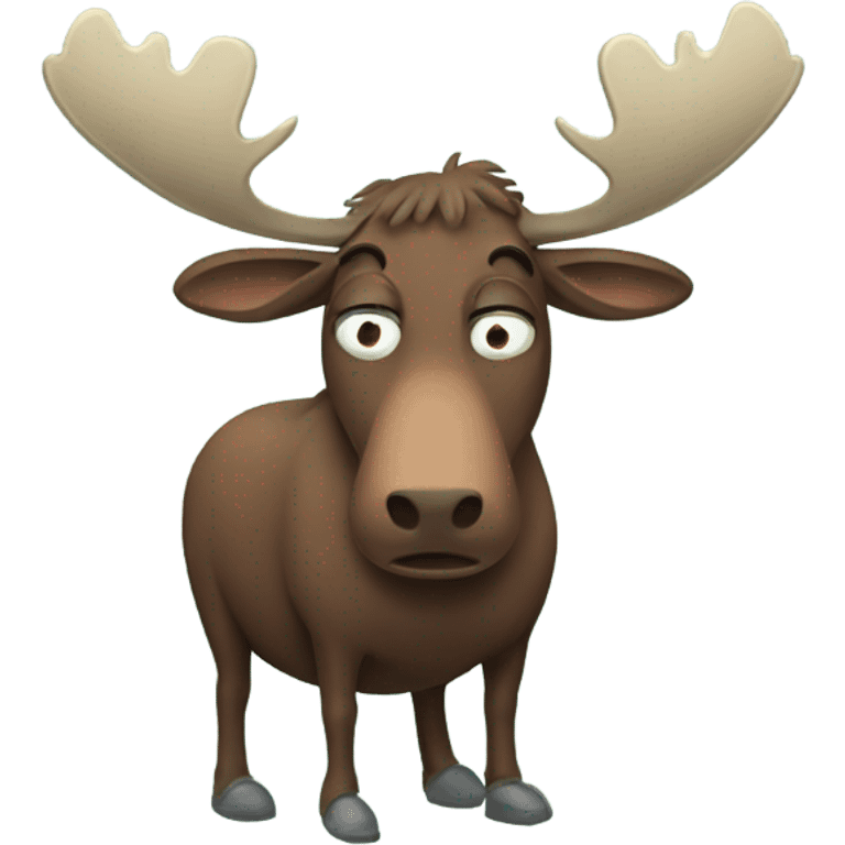 Sick moose emoji