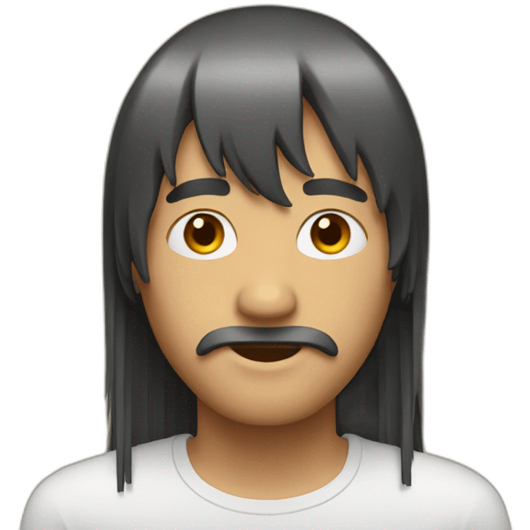 Men with long fringe  emoji