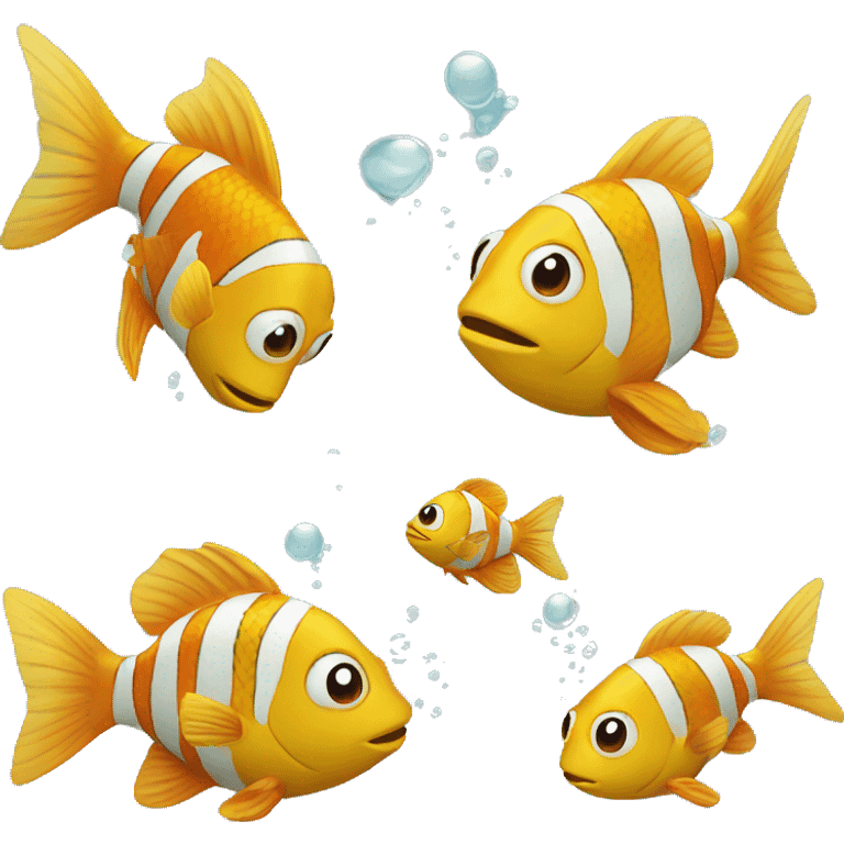 Océan avec des poissons  emoji