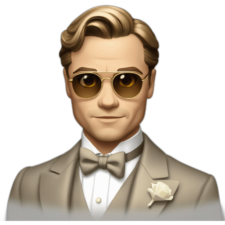 Leonardo di caprio meme with glass from great gatsby emoji