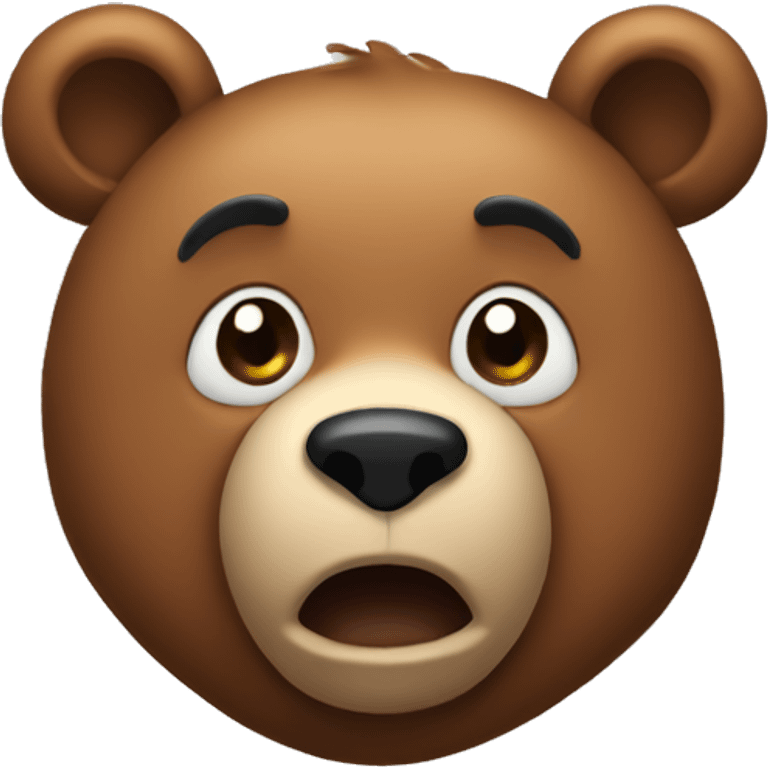 embarrassed bear emoji