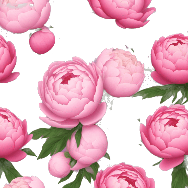 Peonies bouquet  emoji