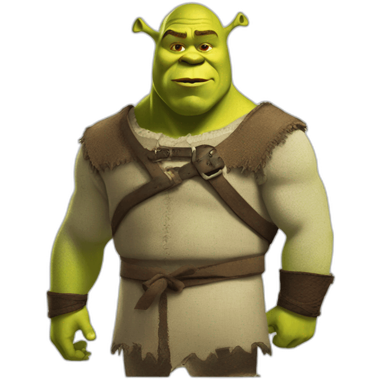 Shrek throw a kid emoji