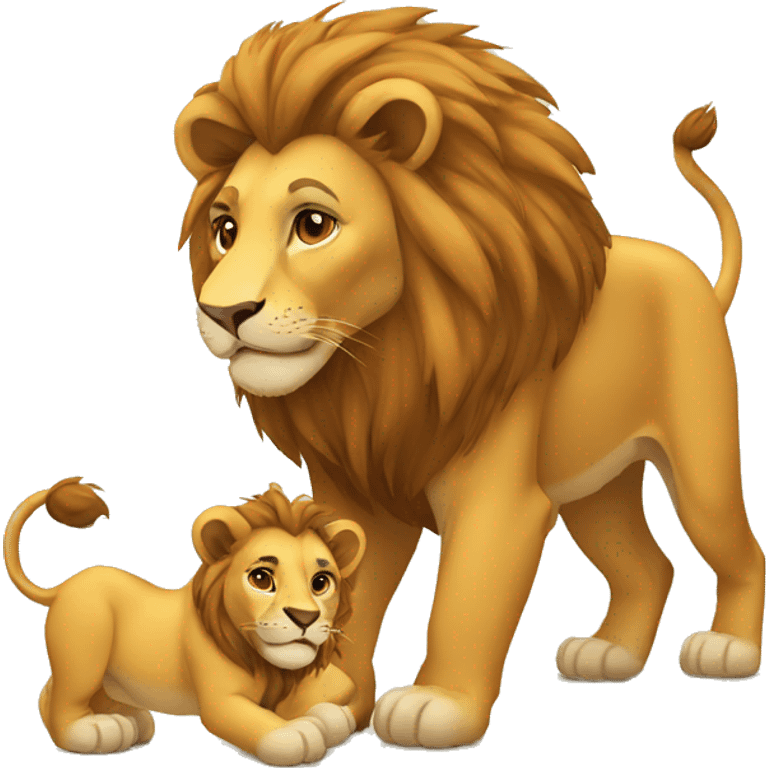 lion and cub emoji