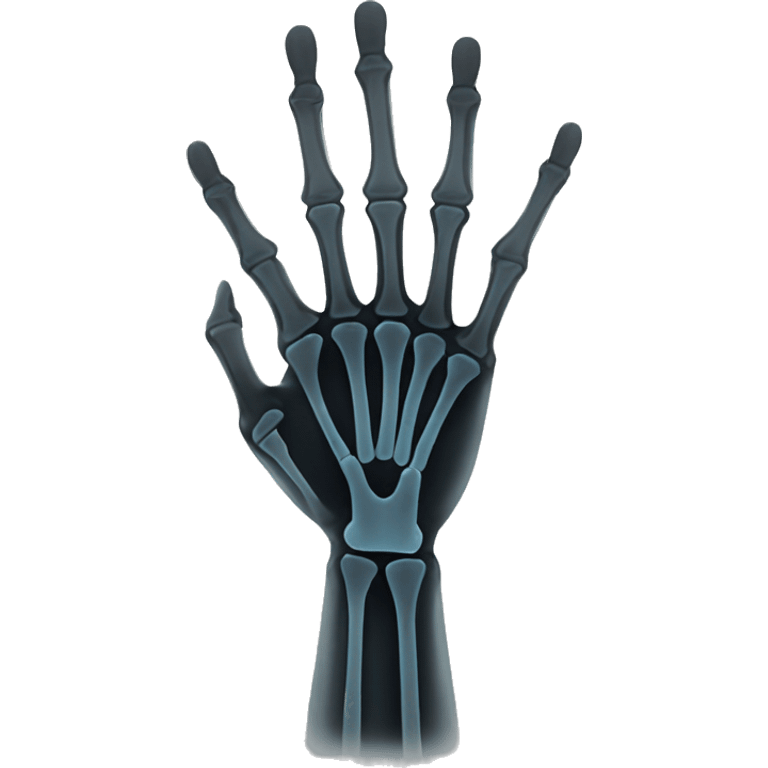 X-ray arm  5 fingers emoji