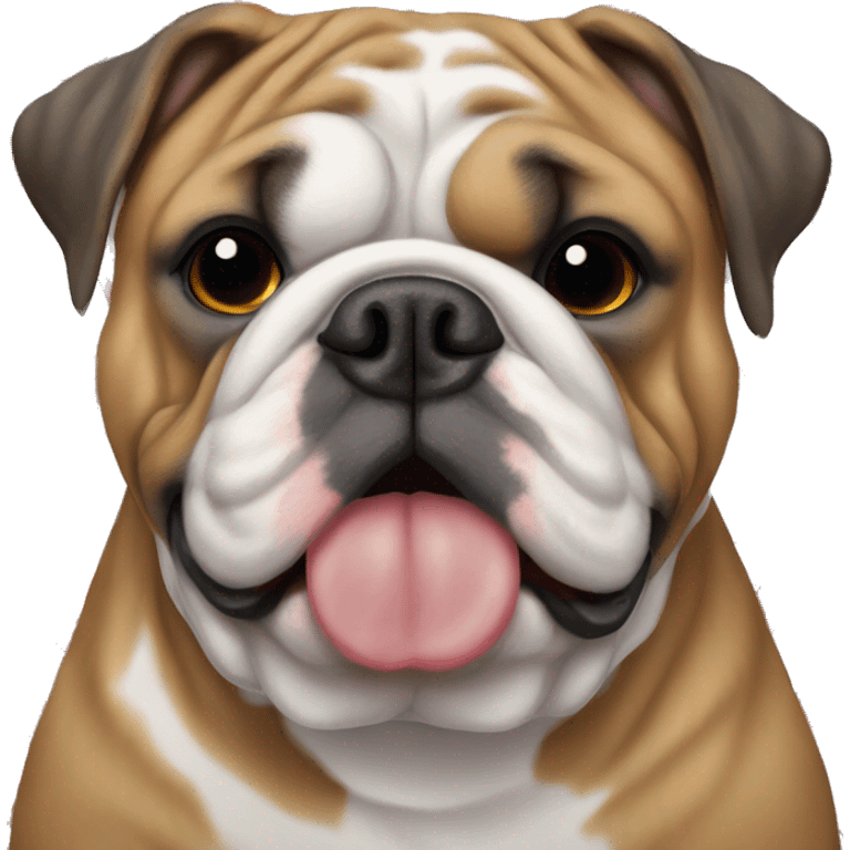 English bulldog with plaid bandana emoji