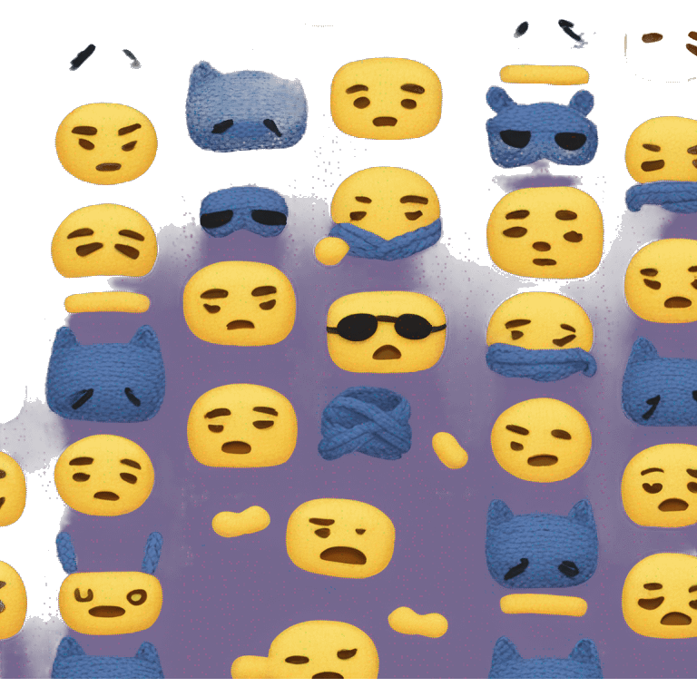 Knitted sleep mask emoji