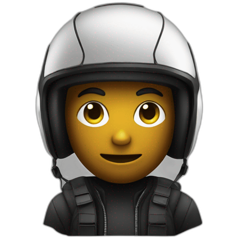 tmax noir sur personne avec casque noir emoji