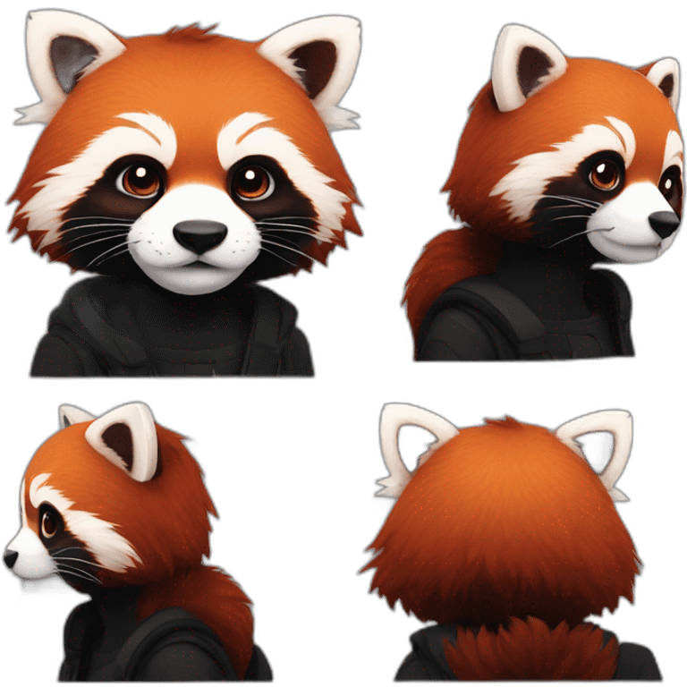 Emo red panda emoji