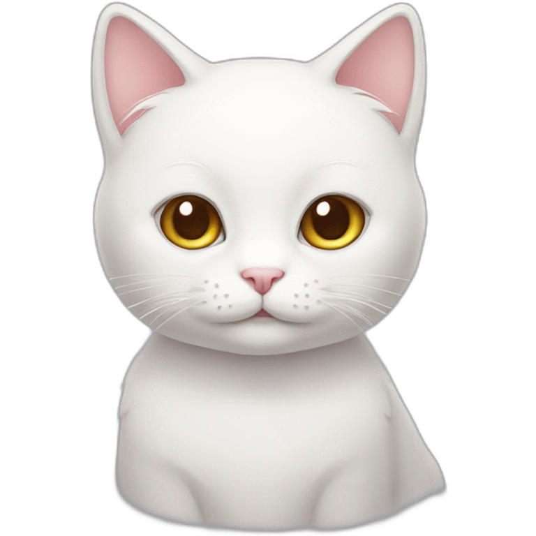 white cat kawaii emoji