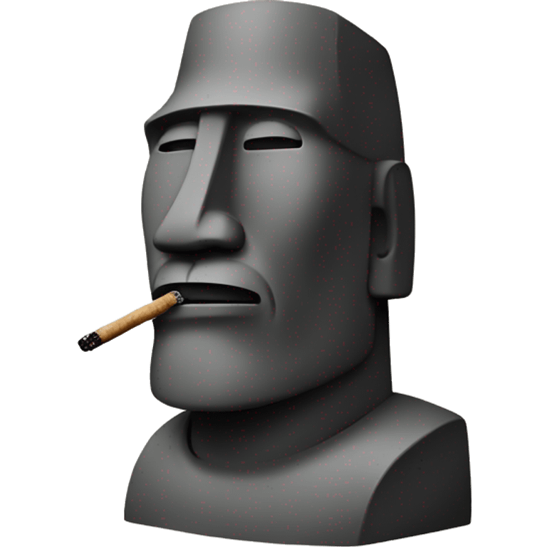 Moai smoking emoji