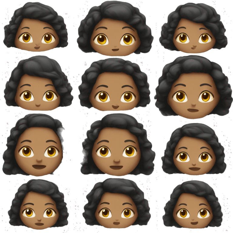 Women overweight black hair emoji