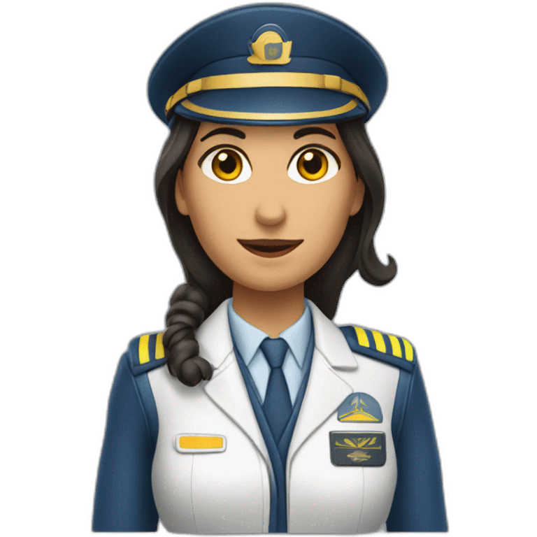 Mujer piloto de aeroplano emoji