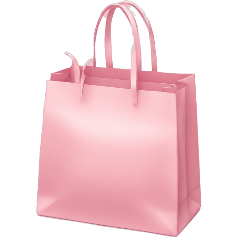 light pink shopping bag with bow emoji