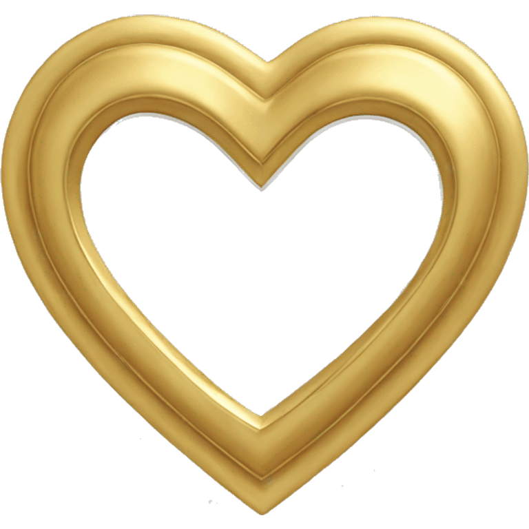 Heart mirror with gold outline  emoji