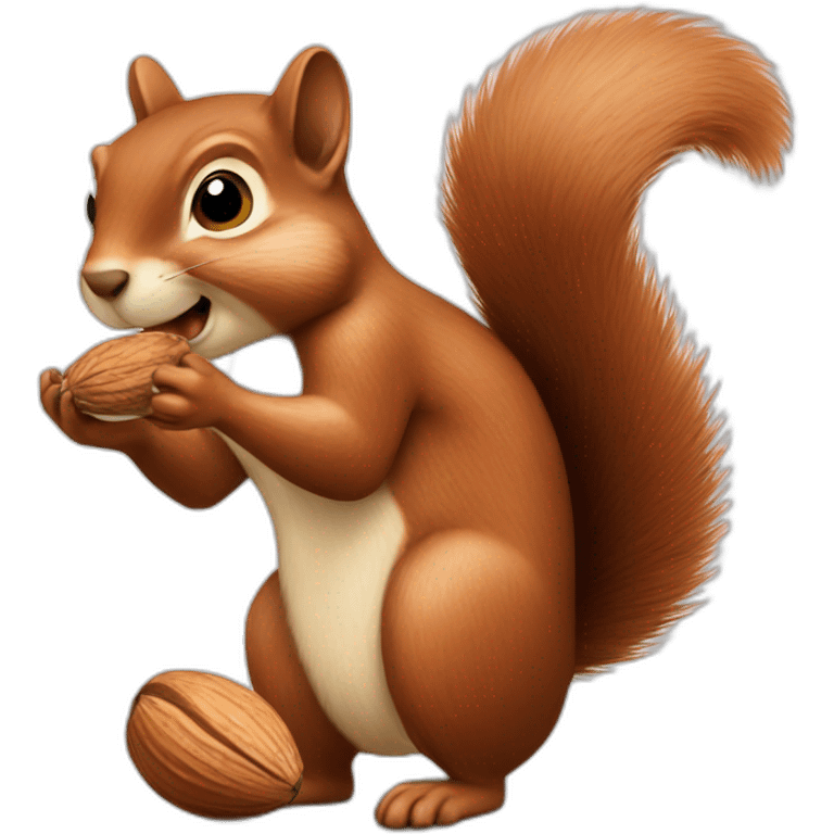 Squirrel with a nut emoji