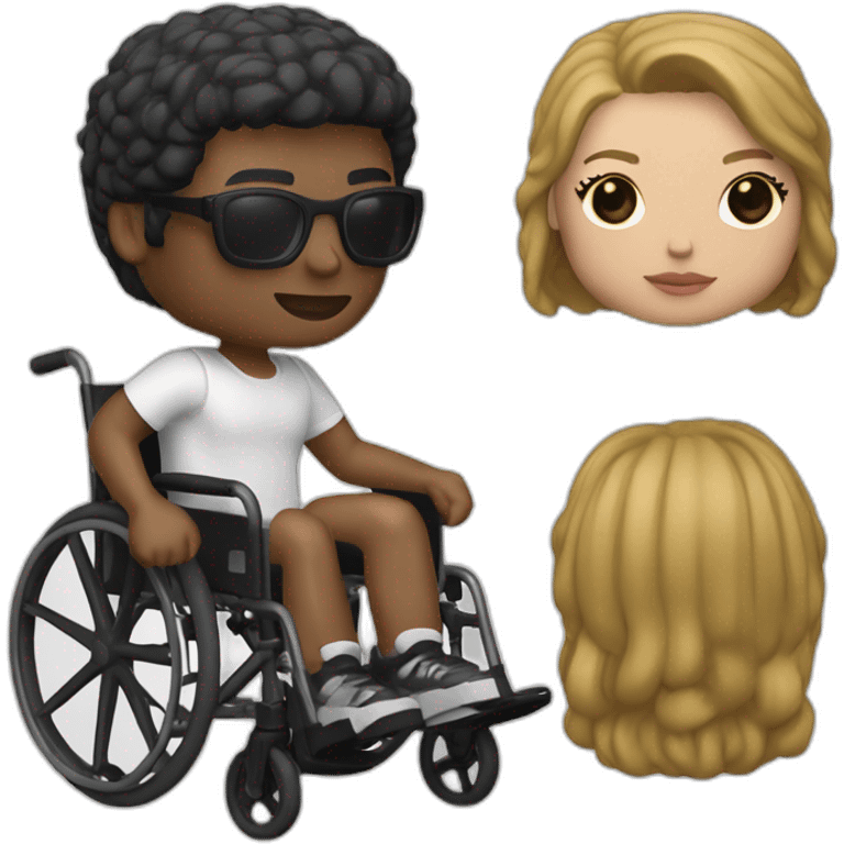 pop funko of a white person in a wheelchair emoji