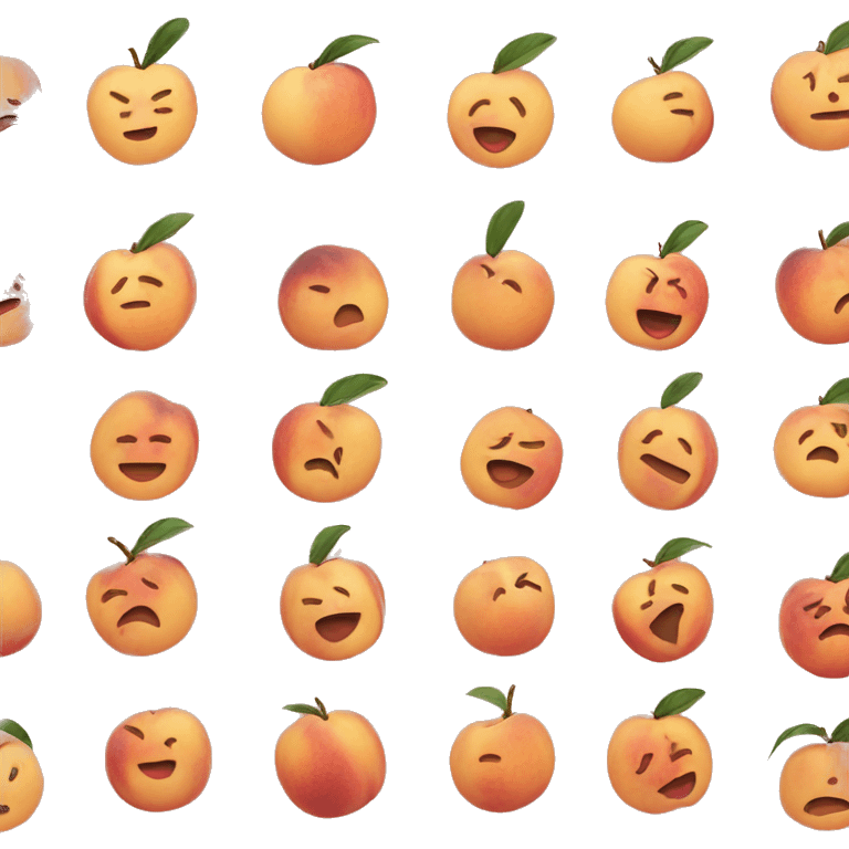 Peach emoji with hand prints on it emoji