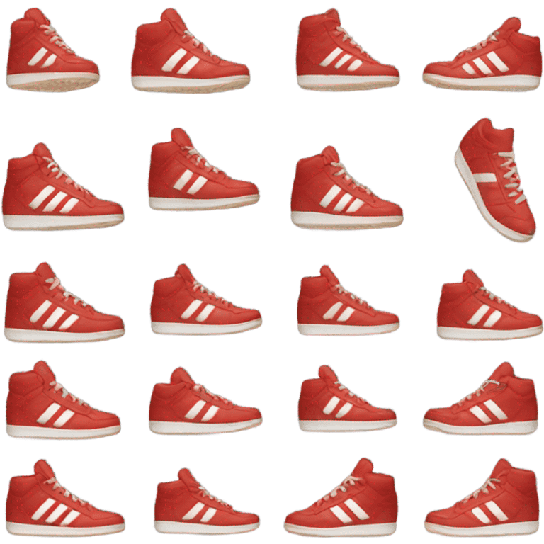 red adidas shoes  emoji