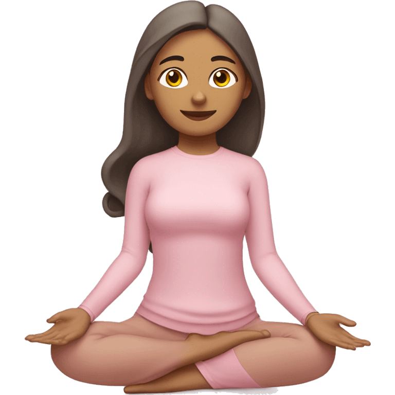 mexican yoga girl light pink clothes  emoji