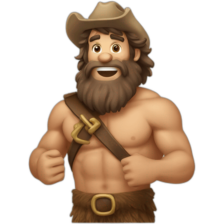 Captain cave man cartoon emoji