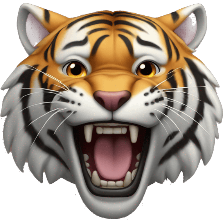 Roaring tiger emoji