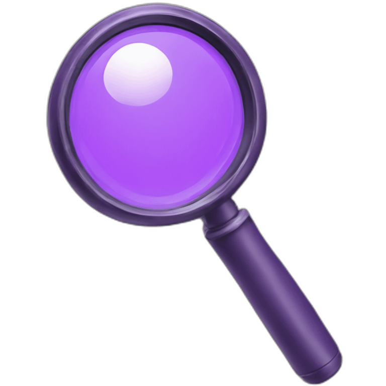 purple magnifying glass emoji