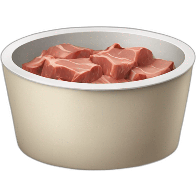 Dog bowl with meat emoji