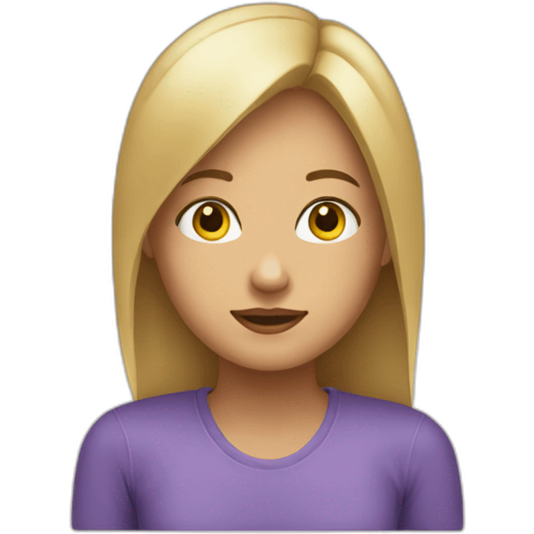 girl on the computer monitor emoji