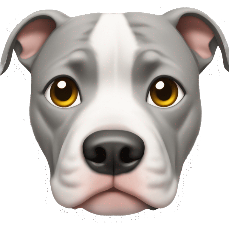 Pitbull with grey hairs emoji