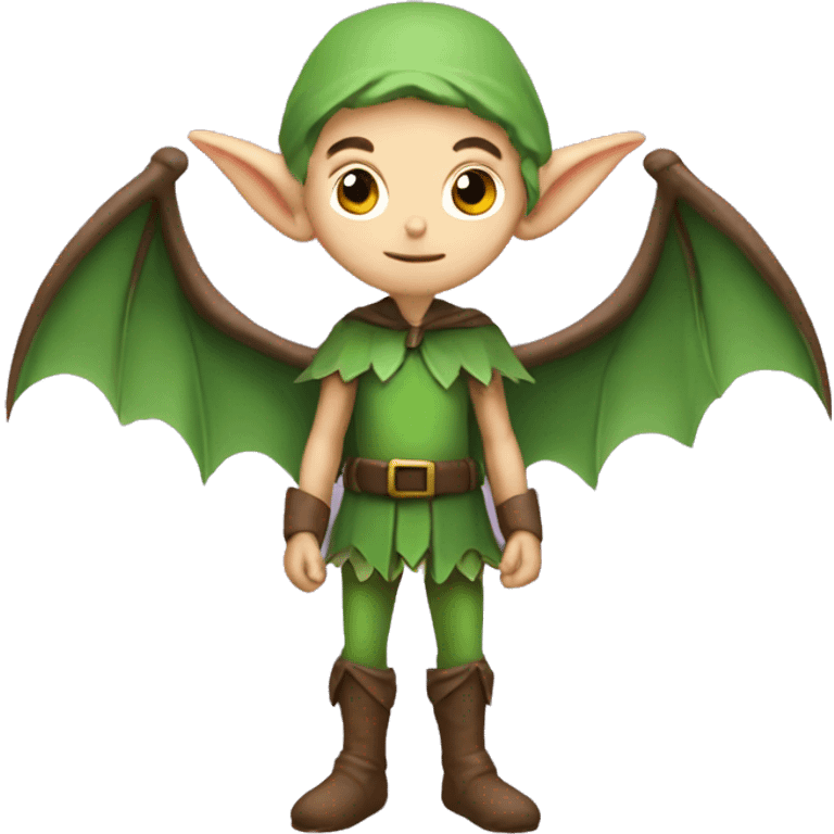 elf with bat wings fantasy emoji