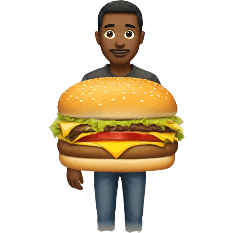 Half man, half cheeseburger  emoji