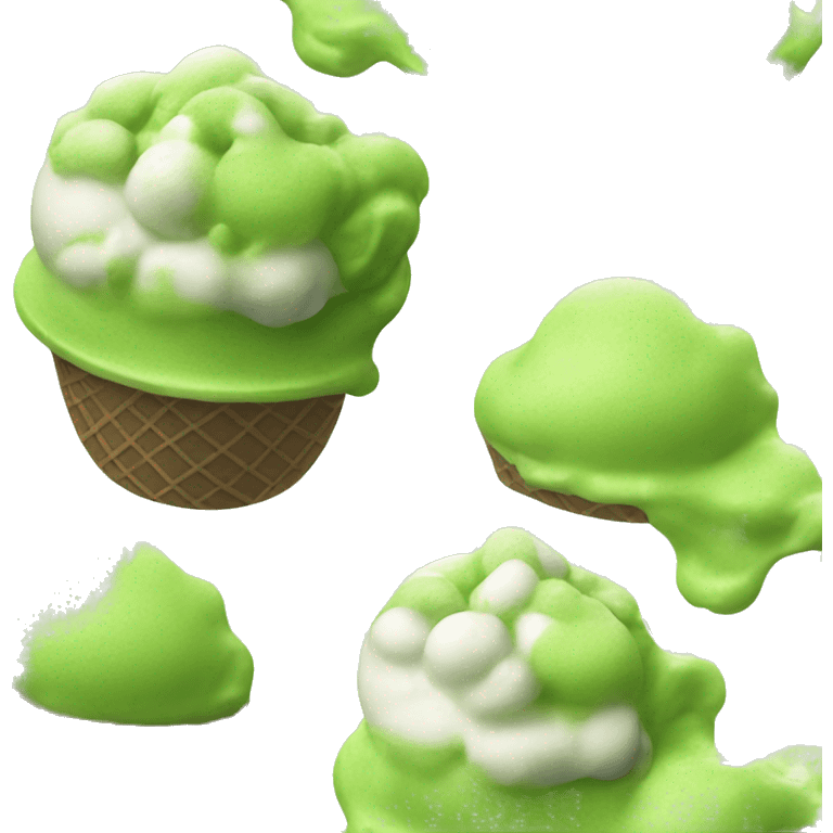 Matcha ice cream emoji